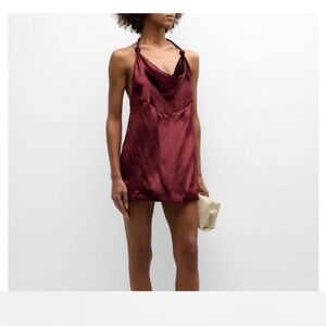 Cult Gaia Sandry Velvet Halter Neck Mini Dress